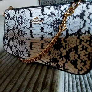 Coach snake skin mini bag with or without handle